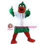 Pleased Green Duck Mascot Costume