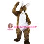 Cautious Brown Rabbit Mascot Costume