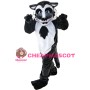 Dark Grey Wolf With Blue Eyes Mascot Costume