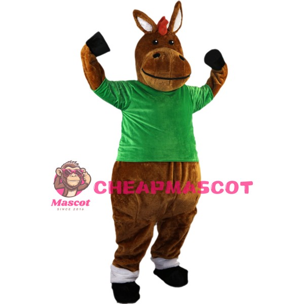 Powerful Brown Hippo Mascot Costume