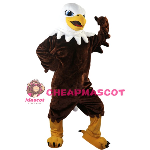 Cartoon Brown Eagle Mascot Costume