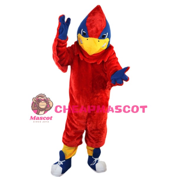 Scary Big Red Bird Mascot Costume