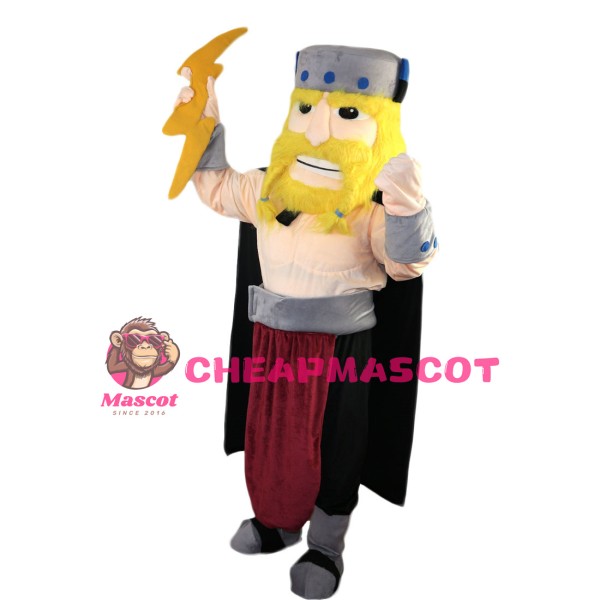 Warrior Charging With Weapon Mascot Costume