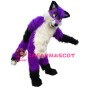 Soft Furry Purple & White Wolf Mascot Costume