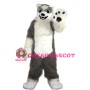 Hairy Grey & White Wolf Mascot Costume