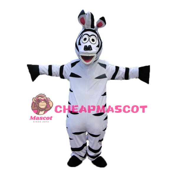 Boisterous Zebra Mascot Costume
