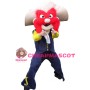 Weirdo With Face All Red Hair Mascot Costume