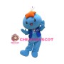 Blue Doll With Star On Head Mascot Costume
