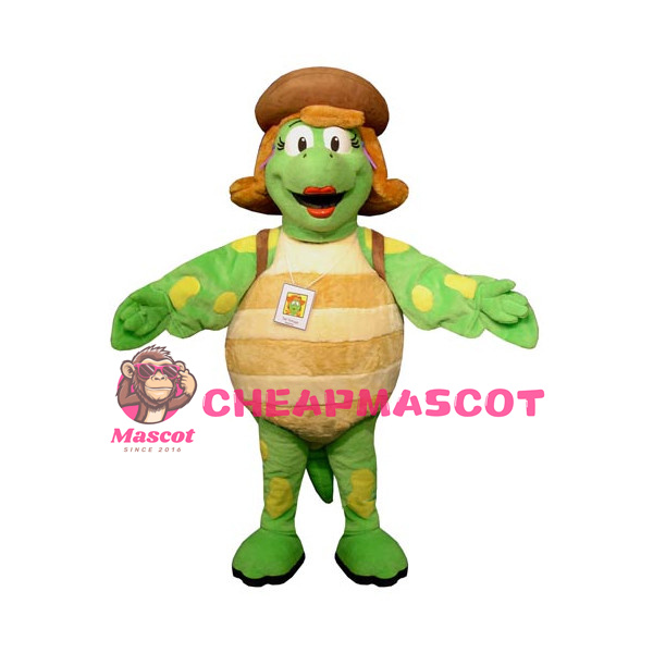 Tortoise Lady With Red Lips Mascot Costume