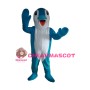 Standing Blue Dolphin Mascot Costume