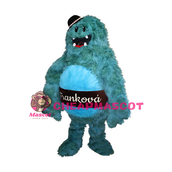 Green Hairy Monster Mascot Costume