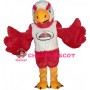 Red & White Eagle Mascot Costume For Bakery