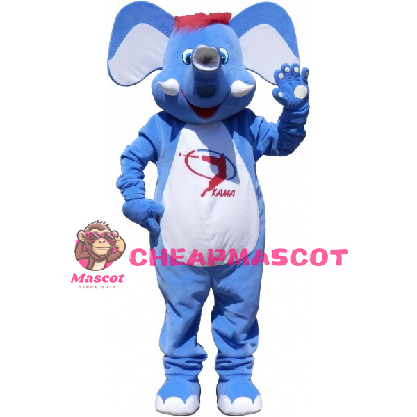 Cute Blue Elephant Baby Mascot Costume