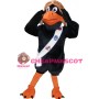 Black Eagle With Flying Cap Mascot Costume