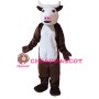 Adult Cartoon Brown & White Calf Mascot Costume