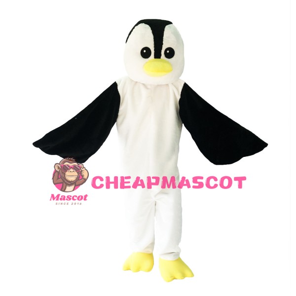 Slim Tall Penguin Mascot Costume