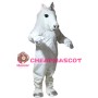 Beautiful White Horse With Silver Horn Mascot Costume