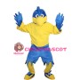 Blue Bird With Bright Yellow Beak Mascot Costume
