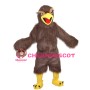 Screaming Long Fur Brown Eagle Mascot Costume