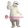 Smart Polar Bear With Black Glasses Mascot Costume
