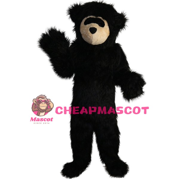 Funny Black Hairy Monkey Mascot Costume