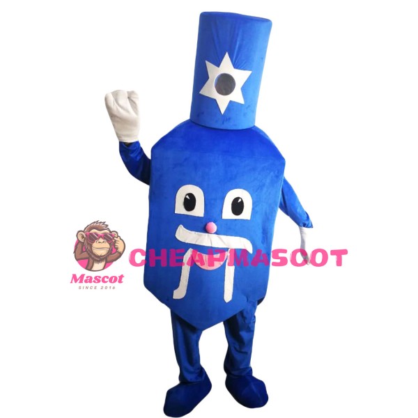 Cartoon Blue Nail Polish Bottle Mascot Costume