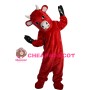Red Bull With White Horns Mascot Costume