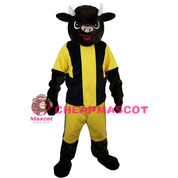 Playing Bull Wearing Sports Set Mascot Costume