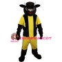 Playing Bull Wearing Sports Set Mascot Costume