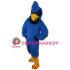 Blue Long Fur Bird Mascot Costume
