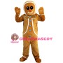 Interesting Breadman With Blue Buttons Mascot Costume