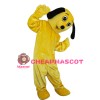 Yellow Dog With Ears Hanging Mascot Costume