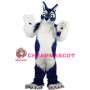 Strong White & Blue Wolf Mascot Costume