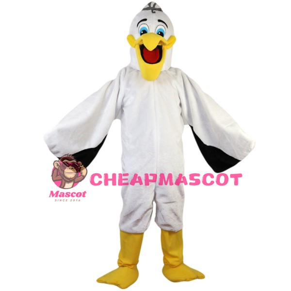 Blue Eyes White Pelecanus Mascot Costume
