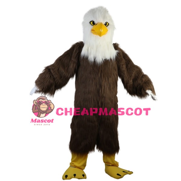 Bald Brown Eagle Mascot Costume