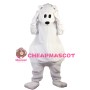 Dazed Big White Bear Mascot Costume