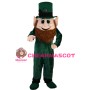 Brown Beard Green Elf Mascot Costume
