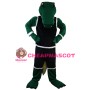 Green Crocodile With Black Sports Set Mascot Costume