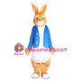 Rabbit With Blue Coat Mascot Costume Full Set