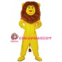 Yellow Lion With Bushy Mane Mascot Costume