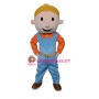 Wearing Blue Rompers Little Boy Mascot Costume