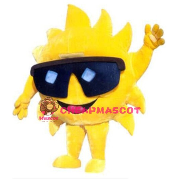 Warm Sun With Sunglasses Mascot Costume