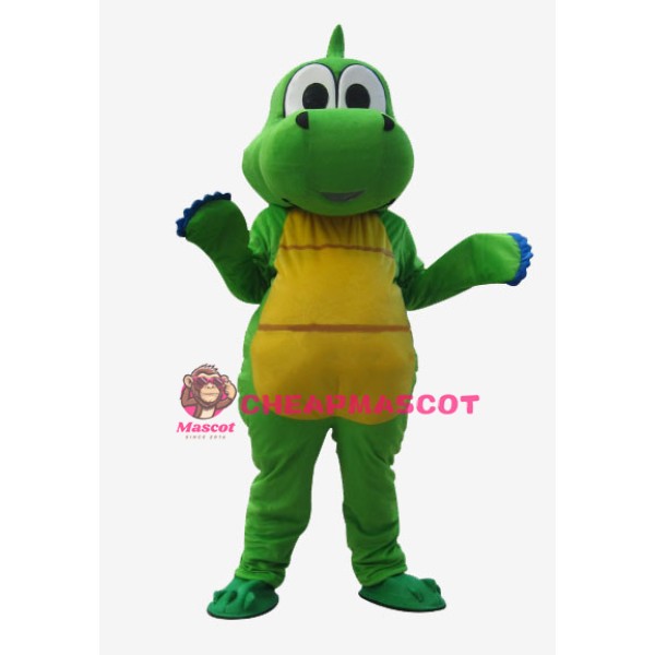 Green Dargon With Yellow Belly Mascot Costume