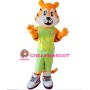 Sports Tiger With Green Set Mascot Costume