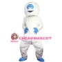 Strange White Fur Monster With Sharp Nails Mascot Costume