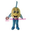Yellow & Light Blue Flounder Mascot Costume