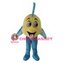 Yellow & Light Blue Flounder Mascot Costume