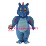 Blue Dinosaur With Wings Mascot Costume