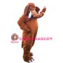 Fierce Brown Elephant With Sharp Ivory Mascot Costume