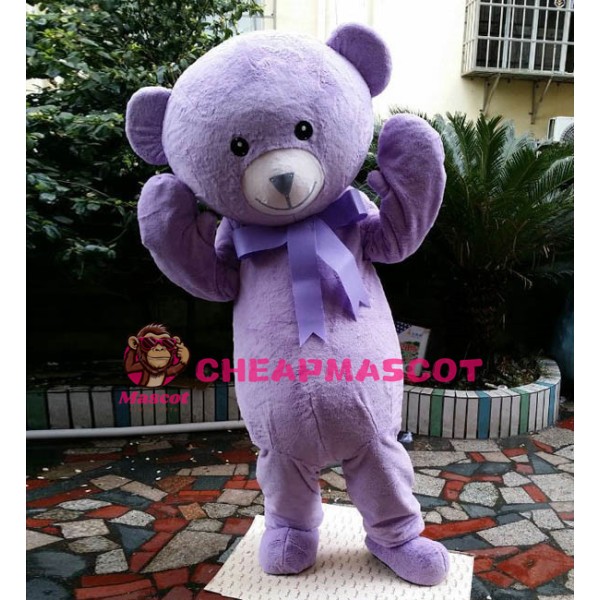 Purple Lavender Bear Mascot Costume